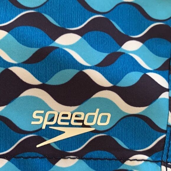 NWT Speedo blue & white swim trunks - Picture 9 of 9